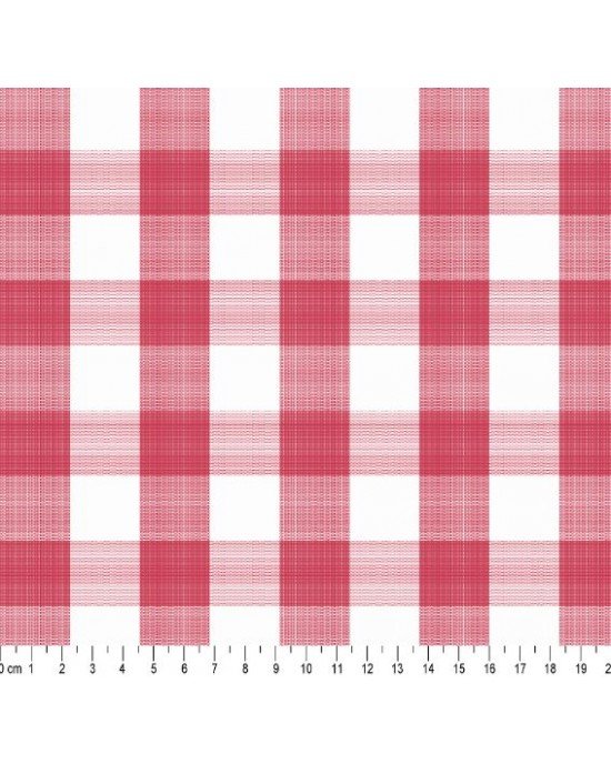 Tecido Fio Tinto Xadrez 30XM cor - 1066 (Vermelho)